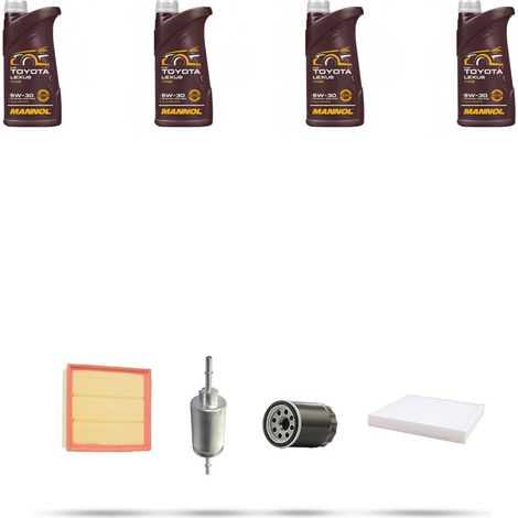 Kit tagliando 4 FILTRI e 4L OLIO compatibile con Ford Fiesta V 1.3 44kw dal 2002 (1/5)
