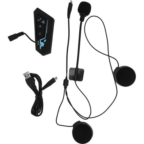 Eosnow Casque de moto BT22, réponse automatique aux appels, prend en charge la connexion interphone, écouteurs Bluetooth