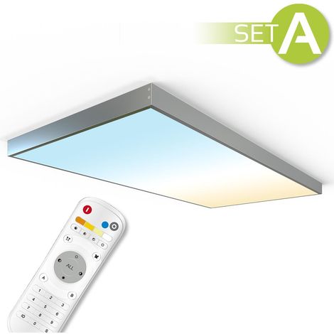 CCT LED Panel 120x60cm Aufbauset 60W 3000K-6000K inkl. Fernbedienung und Aufbaurahmen (1/5)