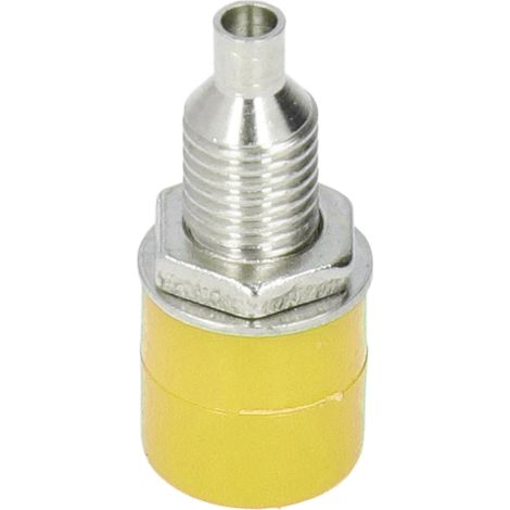 100 Pièces Douilles Banane M6 4mm Haute Conductivité Fabrication de Qualité Accessoires Électriques Jaunes (1/5)