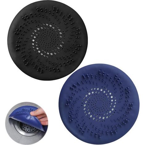 Set mit 2 Silikon-Duschablaufabdeckungen, Duschablaufschutz (1/5)