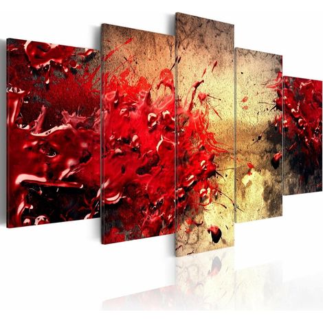 Tableau rouge a chanté - 200 x 100 cm (1/4)