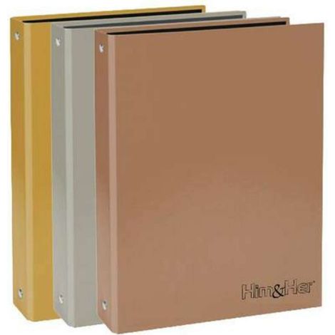 Cartella 4 Anelli H&H 19X23Cm Metal Silver X1