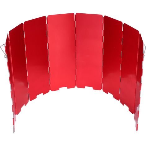 GARRYFIZH Pare-vent pliable pour réchaud à gaz 8 plaques, accessoire de camping extérieur (rouge) (1/5)