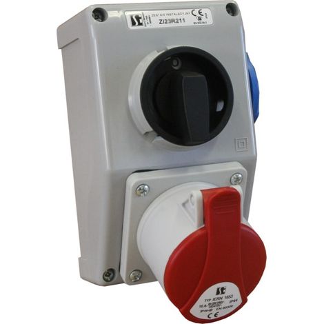Kit de instalación IP44 con seccionador OI, 16 A, 3P+N+PE, prensaestopas M25 ZI22\R211