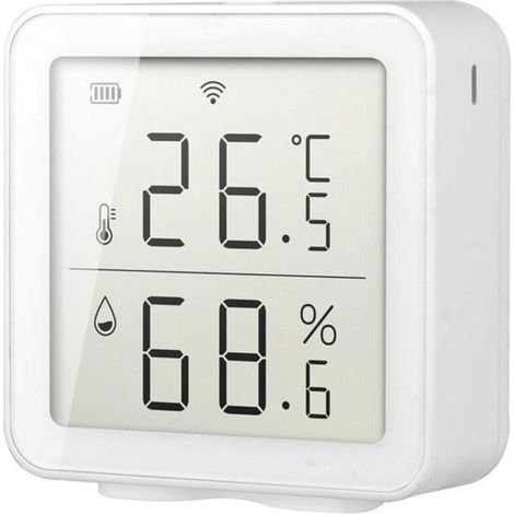 Thermomètre intelligent d'extérieur avec Wi-Fi, moniteur d'humidité et de température, écran LCD numérique, utilisation intérieure et extérieure
