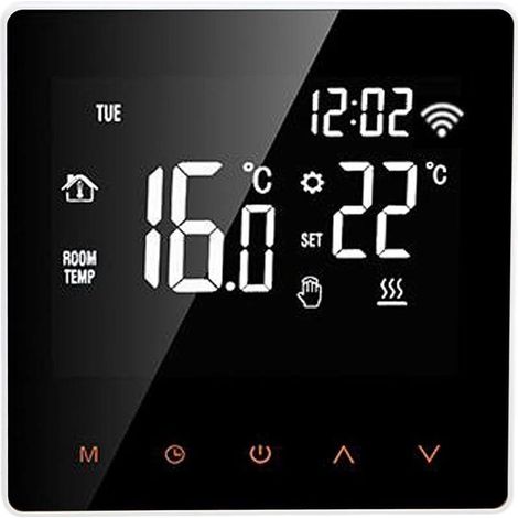 ME81H AC 230V WIFI Thermostat intelligent, affichage LCD Thermostat Intelligent Thermostat de chauffage par le sol(3A, white back orange press) (1/4)