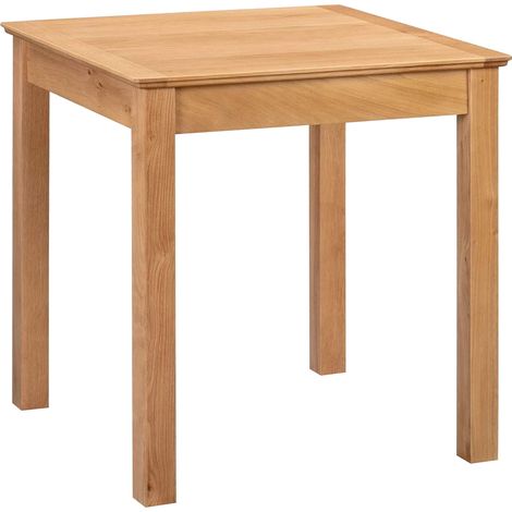Hallowood Furniture Hereford Small Dining Table in Light Oak, Square-Shaped Solid Wooden Kitchen Table, Small Tables for Kitchen, Breakfast, Home, Office, or Café Use (1/5)