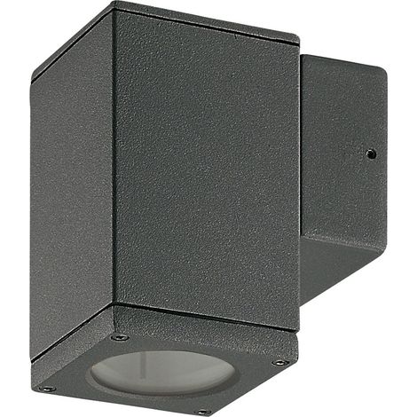 Aplique de pared CUB cuadrado GU10 4,50 W IP54 Antracita (1/5)