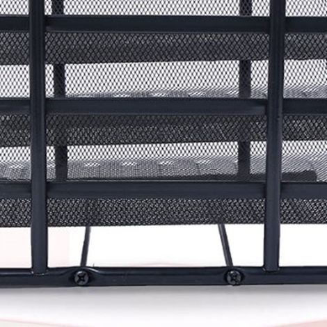 Organiseur de bureau à 4 compartiments en fil de fer noir, stable et peu encombrant, pour le courrier. (1/5)