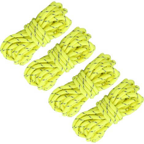 4 Cordes Réfléchissantes Anti-Vent 4mm pour Tente et Store de Camping Extérieur