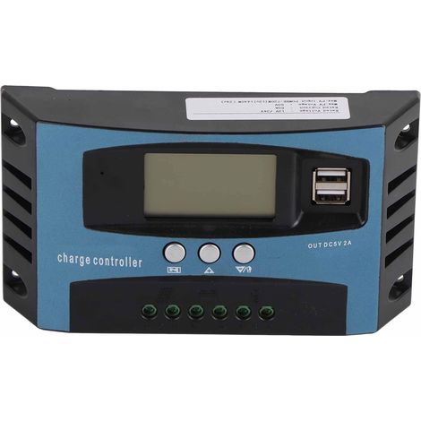Régulateur de charge solaire MPPT intelligent 60A, identification auto 12V/24V, écran LCD, panneau solaire 20A décharge (1/5)