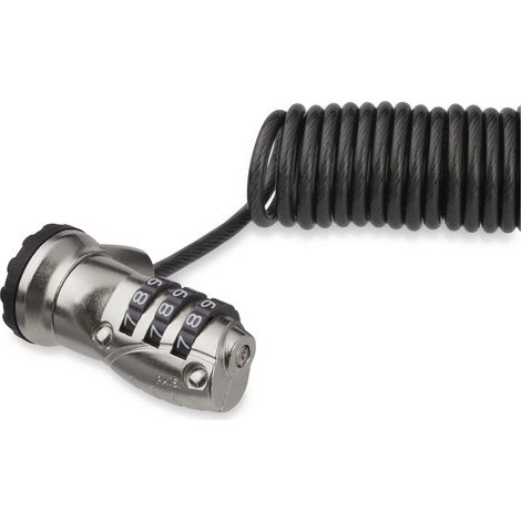 StarTech.com LTLOCK3DCOIL - Noir - Acier inoxydable - Ordinateur portable - Verrouillage à combinaison - RoHS - 1,8 m - 13 mm