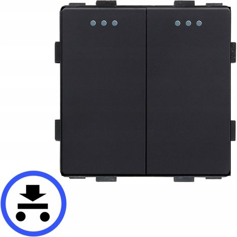 Interruttore luce - pulsante momentaneo 2P inserto meccanico nero RTX SH (1/5)