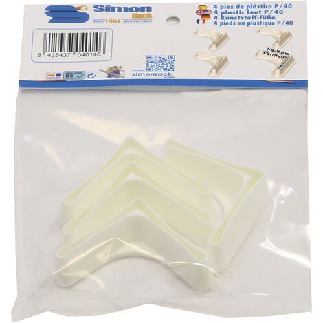 Blister 4 FÜßE P/40 WEIß (1/2)