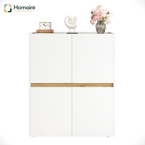 Flur- Garderobenschrank weiß aus Polyester 90 x 40 x 110 cm HOMAIRE (1/5)