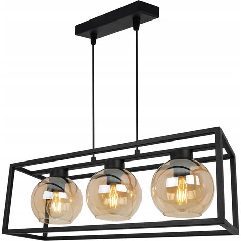 LAMPADA A SOSPENSIONE GABBIA ELEGANTE SFERA DI VETRO MIELE