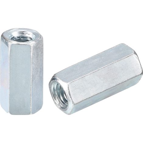5pcs M6x10x20mm Raccord Écrous Galvanisé Carbone Acier (1/5)