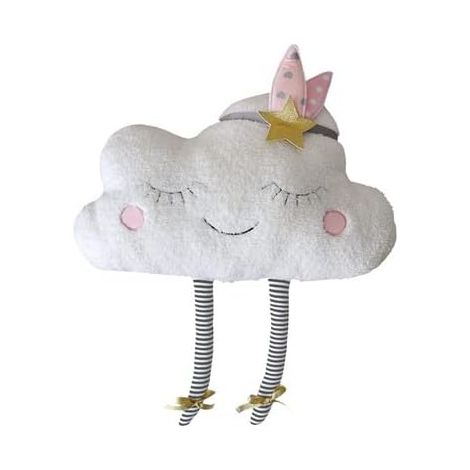 Coussin décoratif style nordique en peluche, motif nuage, 40 x 50 cm, idéal pour la chambre d'enfant, le canapé ou la voiture. (1/5)