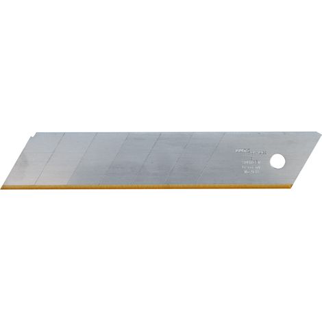 Estuche de plástico de 10 cuchillas de corte "titanio" de 25 mm OUTIFRANCE