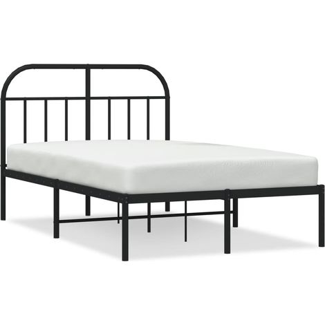 Maison Exclusive - Cadre de lit métal sans matelas avec tête de lit noir 120x190cm