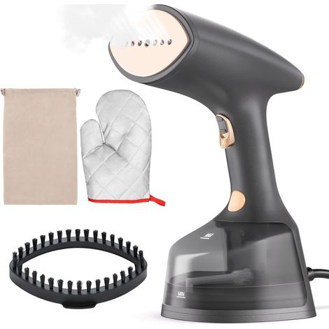 Hochleistungs-E16-Handdampfglätter, LED-Touch, 1800 W, Graugold-Metallic-Lackierung