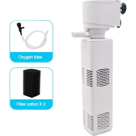Pompe de Filtre pour Aquarium, Fonctionnalité 4-en-1, Débit Réglable, 1000F (1/2)