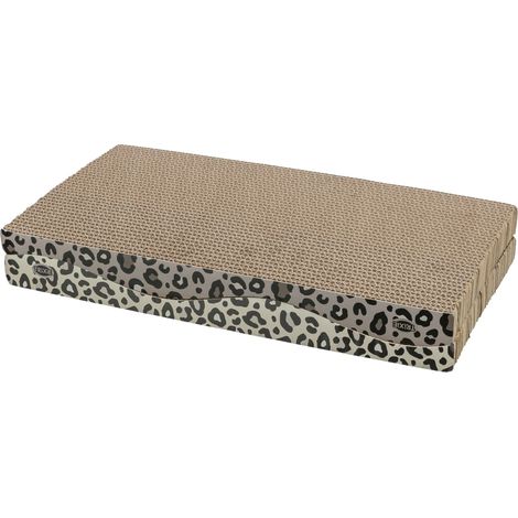 Griffoir en carton TRIXIE LEO 2 pièces 44x25x6 cm imprimé léopard