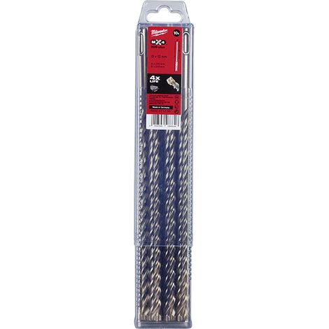 Set 10 punte SDS-PLUS MX4 Milwaukee 4932471256 12 X 260 (1/2)