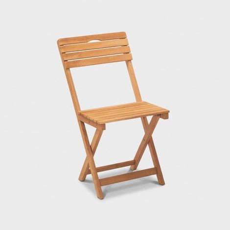 Silla plegable de jardín en madera de haya Dovek