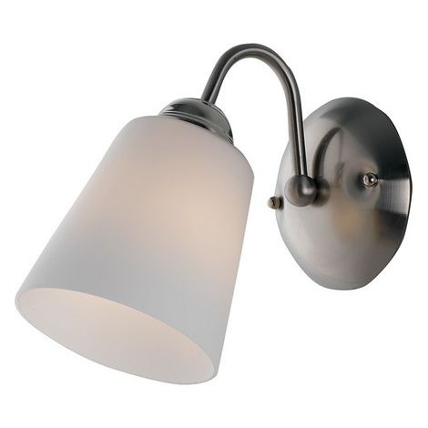 Fan Europe LUME Applique avec Abat-Jour en Verre Nickel 26x17cm