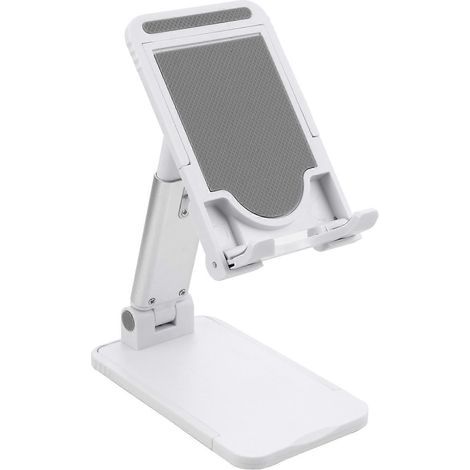 Verstellbarer Ständer für Mobiltelefone, Tablets und Klapphandys – 6,5 x 11 cm – Weiß (1/3)