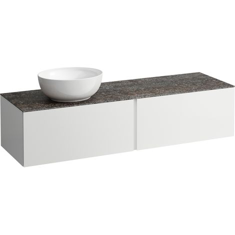 LAUFEN Il Bagno Alessi Élément à tiroirs, plateau en pierre