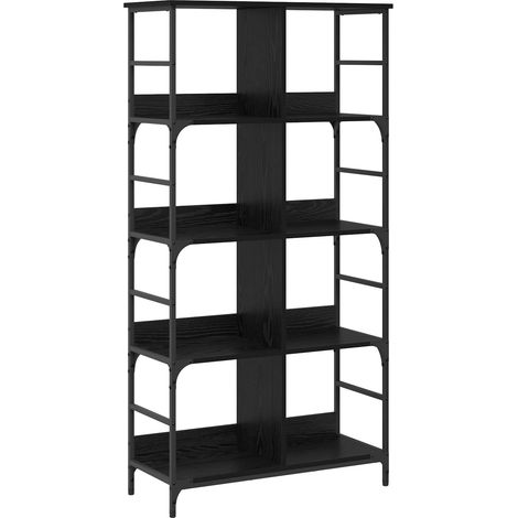 Regal Schwarz Eichen-Optik 78,5 x 33 x 153 cm Metall PB vidaXL (1/4)