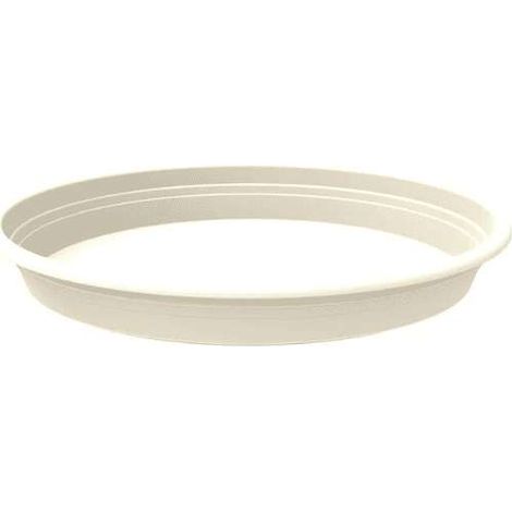 Elho Sottovaso Rotondo Bianco Diametro 25 cm per Vasi e Fioriere