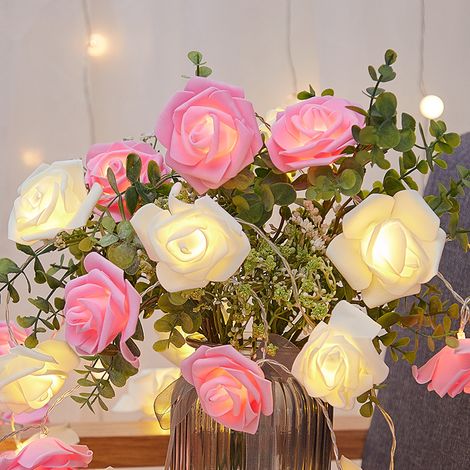 Guirlande lumineuse LED USB de 3 mètres, 20 lumières, 7 cm, rose et blanche, pour chambre à coucher. (1/5)