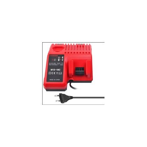 Chargeur de batterie Li-ion M12-18C pour batteries lithium Milwaukee 12 V, 14,4 V et 18 V (C1418C, 48-11-1815/1828/1840, M18, M1 (1/5)