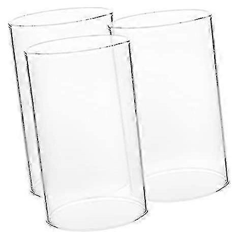 2025 Lot de 3 manchons coupe-vent pour tubes en verre à flamme ouverte, nappes cylindriques pour cheminée, support pour cheminée (1/5)
