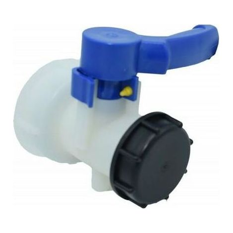 Vanne pour cuve IBC 1000 litres 2\" / 62 mm Vanne papillon intégrée en plastique DN40 (62 mm) (1/5)