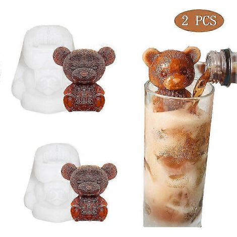 Moule en silicone 3D ours en peluche pour fondant, savon, bougie, glaçons, café, thé au lait, bonbons, pâte à sucre, gâteau, cupcakes, décoration. (1/5)