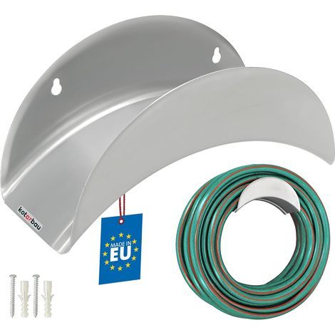 KOTARBAU® Wall-Mounted Garden Hose Holder, Steel Wall-Mounted Hose Reel, Wall-Mounted Garden Hose Holder, Wall-Mounted Garden Hose Bracket, Garden Hose Hook (1/5)