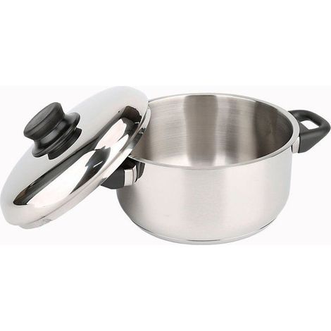 BAUMALU Primo 20 tegame in acciaio inox con coperchio 20 cm