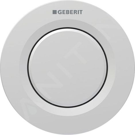 Geberit type 01 commande à distance, ronde, pneumatique, simple touche, poussoir encastré : chromé / mat, revêtement easy-to-clean, 116040JQ1 (1/2)