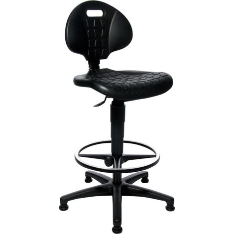 Silla de trabajo TEC 20 con deslizadores y estribo circular - 590-840mm
