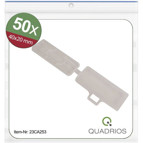 Quadrios 23CA253 23CA253 Porte-étiquette Type de montage: pour collier serre-câbles Surface d'étiquetage: 18 x 42 mm tr (1/5)
