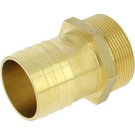 Anquier – Raccord laiton cannelé 2" mâle – Filetage plomberie 50x60 – Ø intérieur 52mm – Température max +70°C – Pour tuyau polyéthylène