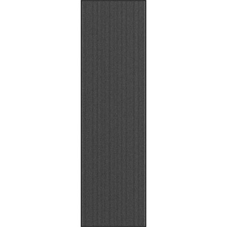 Zerbino a righe per ingresso interno/esterno 115 x 400 cm antiscivolo resistente stile moderno PP nero 020058145