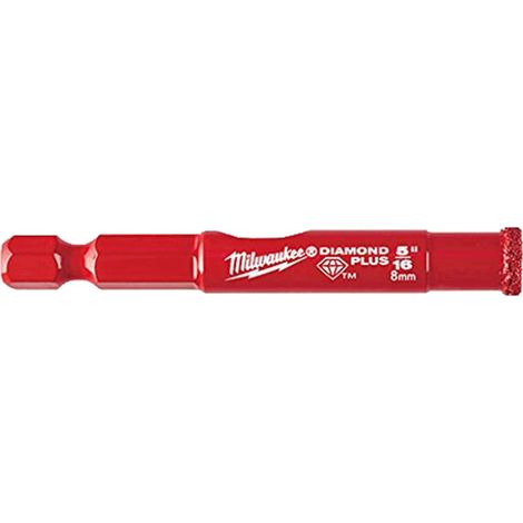 Broca Milwaukee Diamond Max seco/húmedo 8 mm 1/4" hex (1/2)