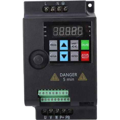 SKI780 Convertisseur de fréquence, Variateur de fréquence Inverseur Transformateur Monophasé 220V à Triphasé Mini VFD 220V pour Moteur 220VAC 2.2kW (1/5)