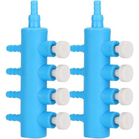 Deux séparateurs d'air pour aquarium, raccord de tuyau d'air réglable, compatibles avec les pompes à air pour aquarium et les accessoires pour aquarium. (1/4)